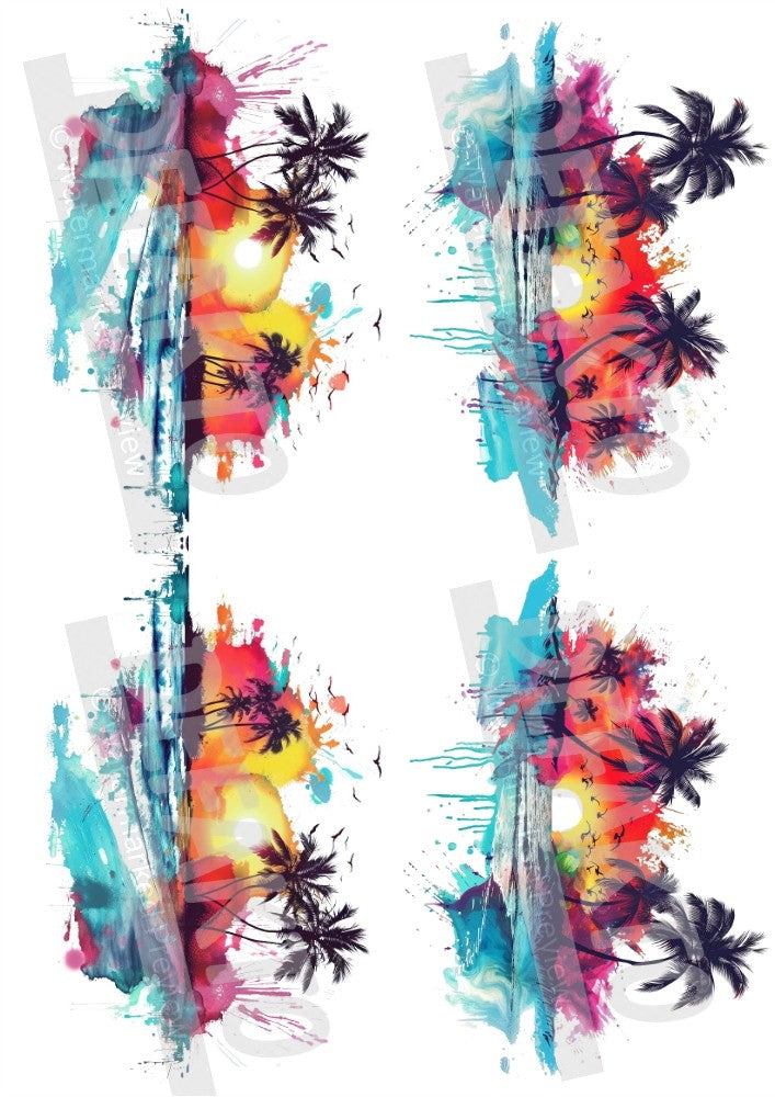 Tropical Horizon Temporary Tattoo