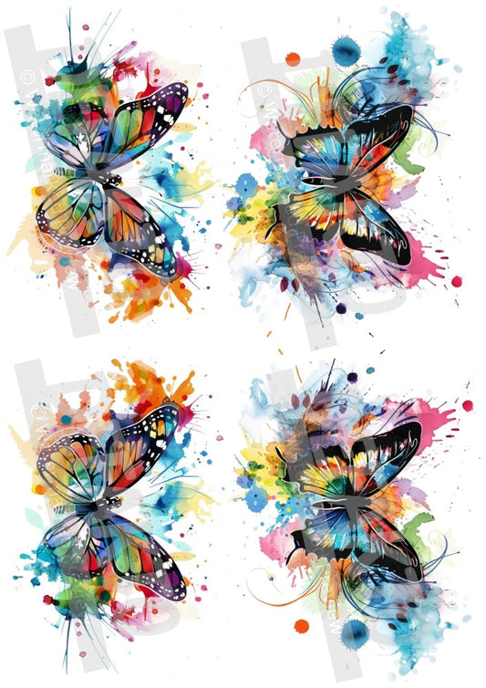Colorful Butterfly Dream Temporary Tattoo