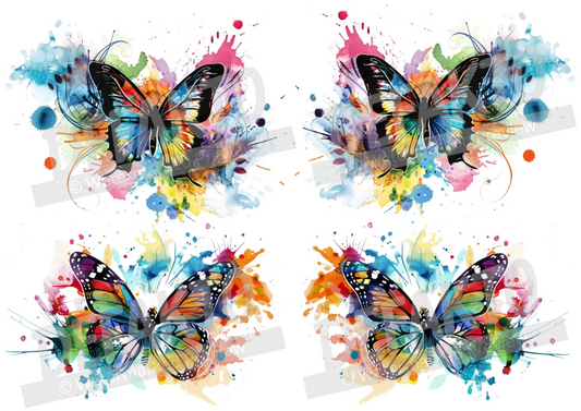 Colorful Butterfly Dream Temporary Tattoo