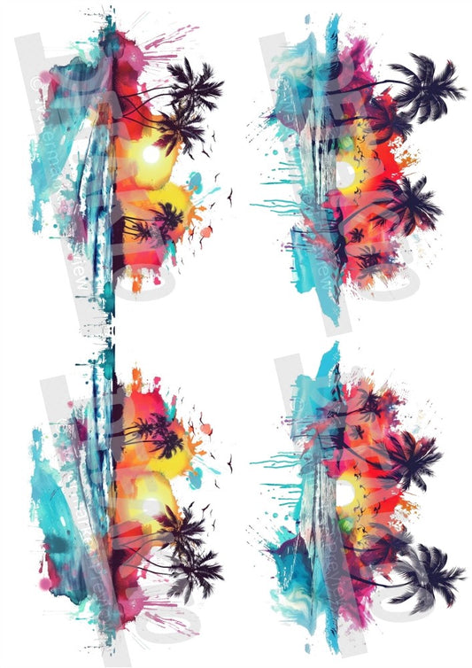 Tropical Horizon Temporary Tattoo