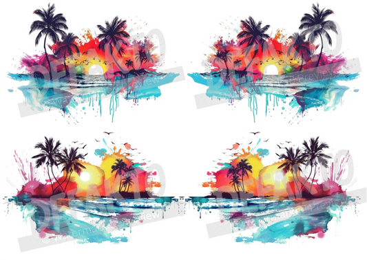 Tropical Horizon Temporary Tattoo