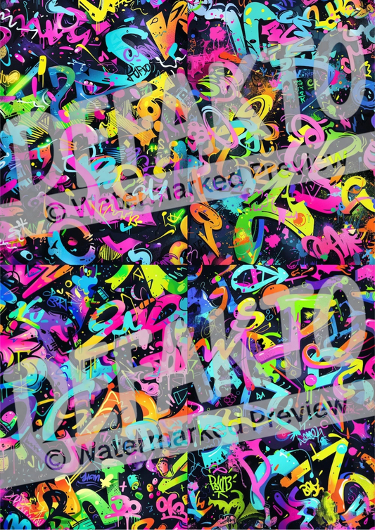 Neon Tagstorm - Canvas